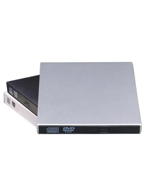 Внешний оптический DVD-привод USB 2.0 Серебристый, серебристый, фото 2