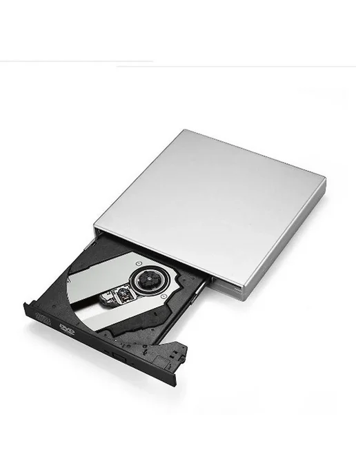 Внешний оптический DVD-привод USB 2.0 Серебристый, серебристый, фото 5
