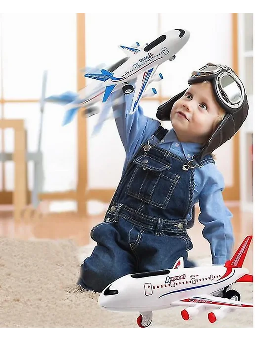 Детский музыкальный самолет Airbus со световыми эффектами, синий, фото 2