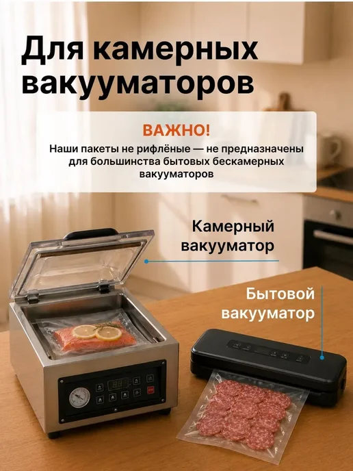 Гипермаркет упаковки Вакуумный пакет 80*150 мм ПЭТ ПЭ - 100 шт, 180x260 мм, 100 шт, фото 5