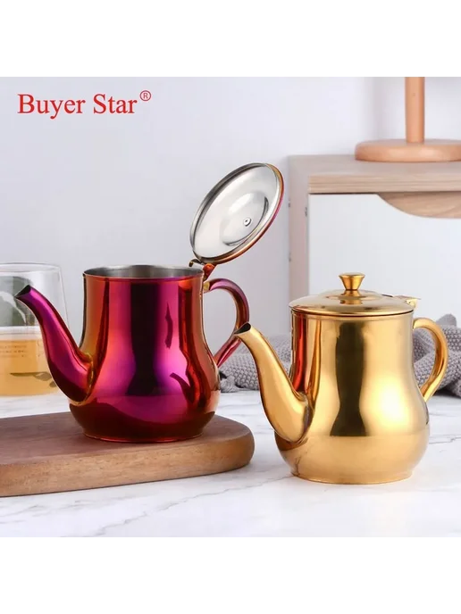 Заварочный чайник BUYER STAR с фильтром 500 мл, 500 мл, фото 4