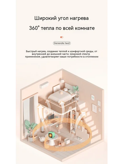 Обогреватель Зелёный 220V, зеленый, фото 16