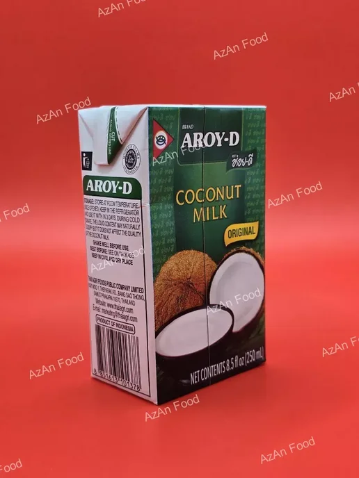 Aroy-D Кокосовое молоко растительное без сахара 17%-19% жирности, вариант, фото 5