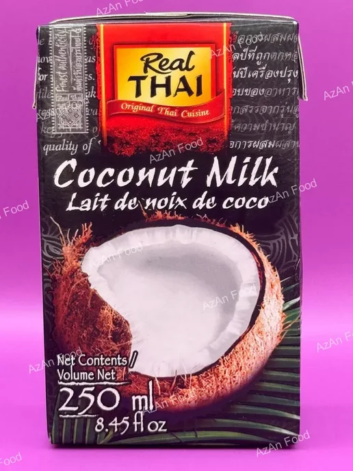 Real Thai Кокосовое молоко растительное без сахара 17-19%, 17-19, 9 шт, фото 4