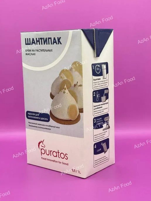 Puratos Сливки Растительные Шантипак 26%, 1л 1 шт, 1 л, 1 шт, фото 3