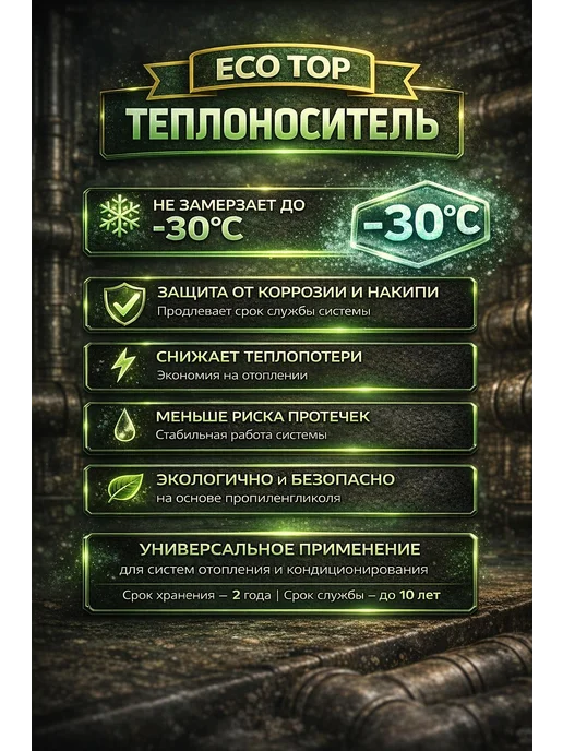 BBS Теплоноситель для отопления ЭКО -30 пропиленгликоль 20кг, 20 кг, фото 2