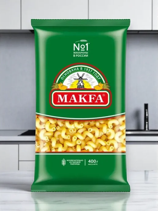 Макфа Макароны Витки 400г, 400 г