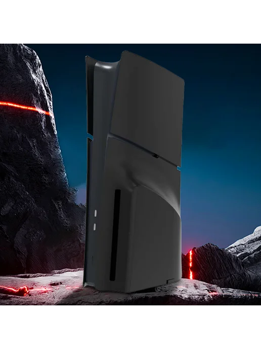 Заменяющая панель из ABS для PS5 Slim Disc Digita, черная, черный