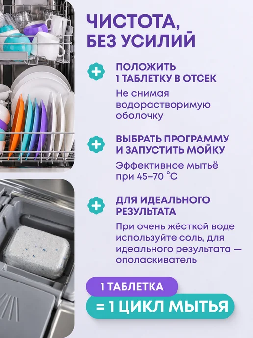 meine LIEBE Таблетки для посудомоечной машины, 30+3 шт, 3 шт, фото 6