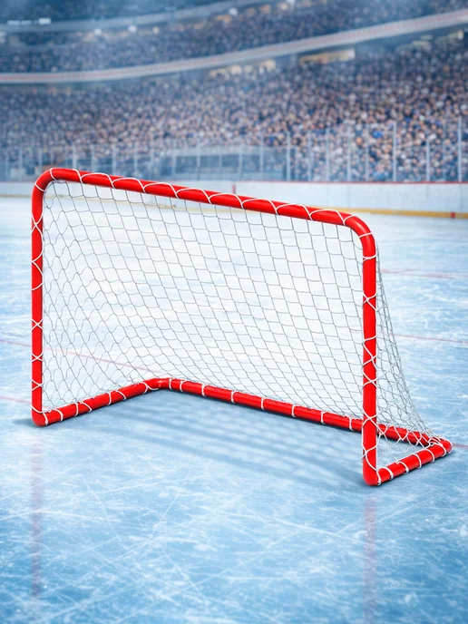 ASPORT Ворота спортивные для футбола, хоккея с сеткой разборные, белый, фото 4