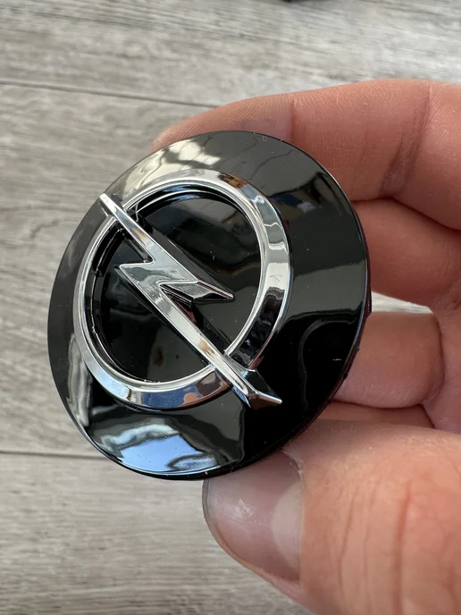 АВТО ТРЕНДС Колпачки на колеса диски заглушки Opel 53 45мм, черный, фото 4