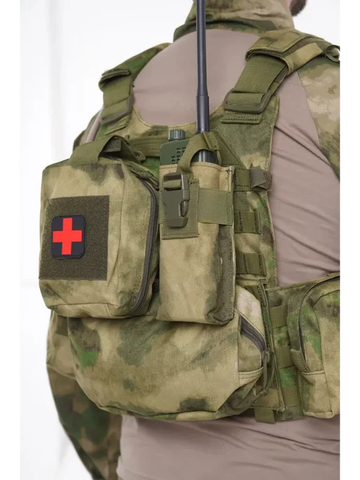 Atrox Tactical Бронежилет 8280 мох тактический плитник разгрузочный, зеленый, фото 3