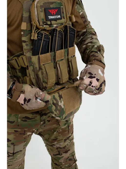 Atrox Tactical Бронежилет 8280 мультикам тактический плитник разгрузочный, зеленый, фото 4