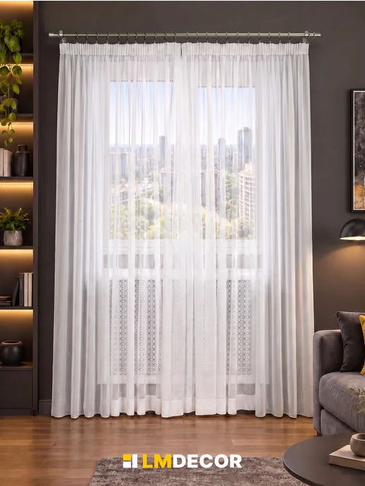 LM Decor Карниз для штор раздвижной однорядный Заглушка 120-210 см, серый, фото 4