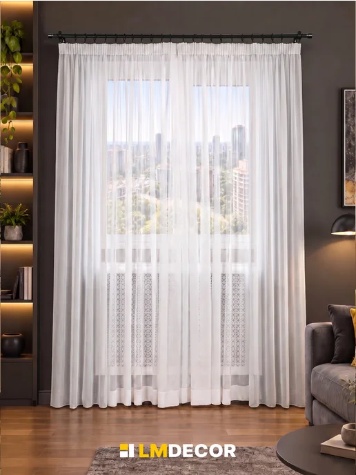 LM Decor Карниз для штор раздвижной однорядный Заглушка 120-210 см, черный, фото 4