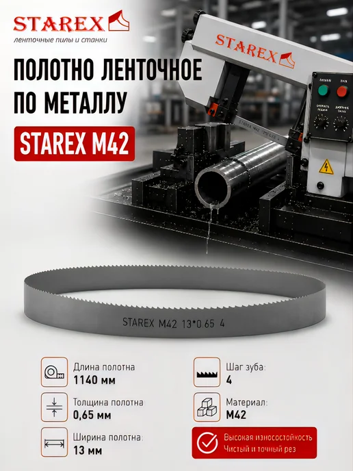 Полотно ленточное по металлу М42 1141*13*0,65мм 10 14 TPI, вариант