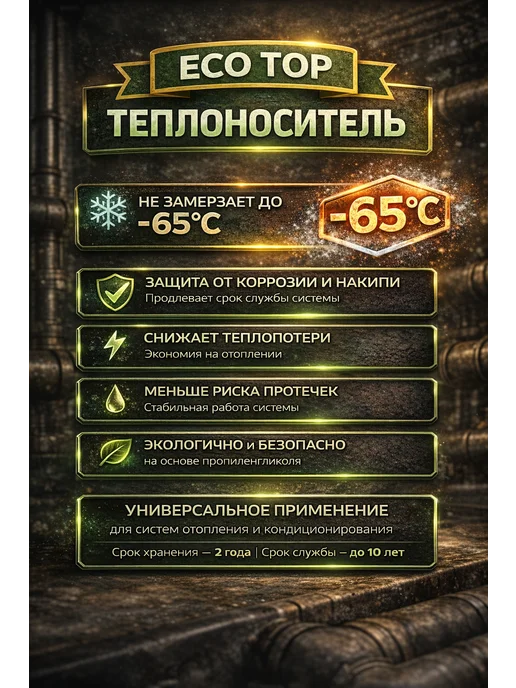 BBS Теплоноситель для отопления ЭКО -65 пропиленгликоль 20кг, 20 кг, фото 2