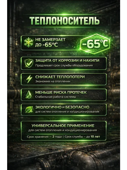 BBS Теплоноситель для отопления ЭКО -65 пропиленгликоль 20кг, 20 кг, этиленгликоль, фото 2
