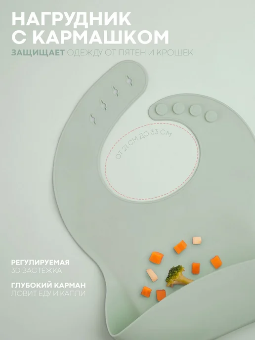 КАРТОФАН Набор детской посуды для кормления малышей (силиконовая для, вариант, фото 3