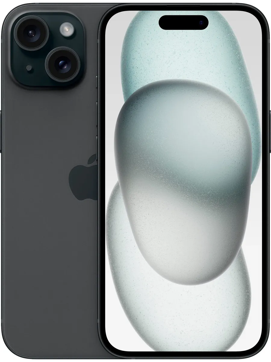 Смартфон iPhone 15 128 ГБ Черный восстановленный
