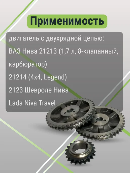 ВолгаАвтоПром Комплект ГРМ на ВАЗ Нива 21213 21214 2123, вариант, фото 2