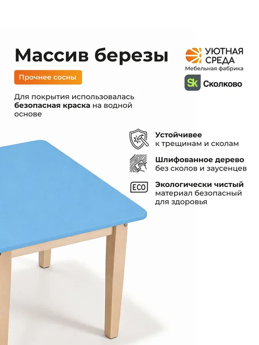 УЮТНАЯ СРЕДА Стол детский, голубой, фото 7