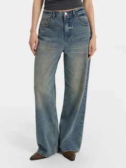 Джинсы Straight fit с высокой посадкой