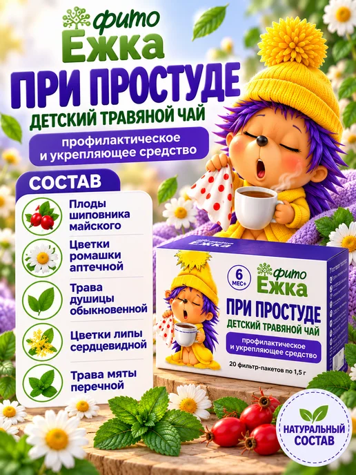 ФармГрупп Детский чай при простуде для детей, вариант, фото 3