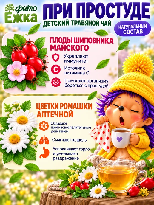 ФармГрупп Детский чай при простуде для детей, вариант, фото 4