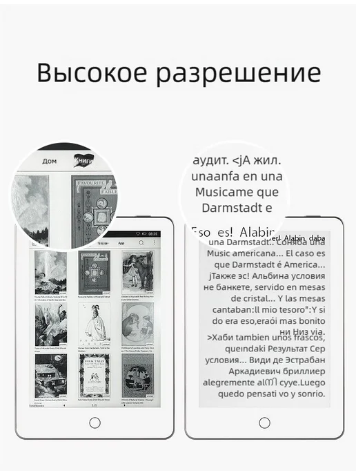 Feozel 6" Электронная книга X7 pro - 6 дюймов с подсветкой, (разреш, вариант, фото 4