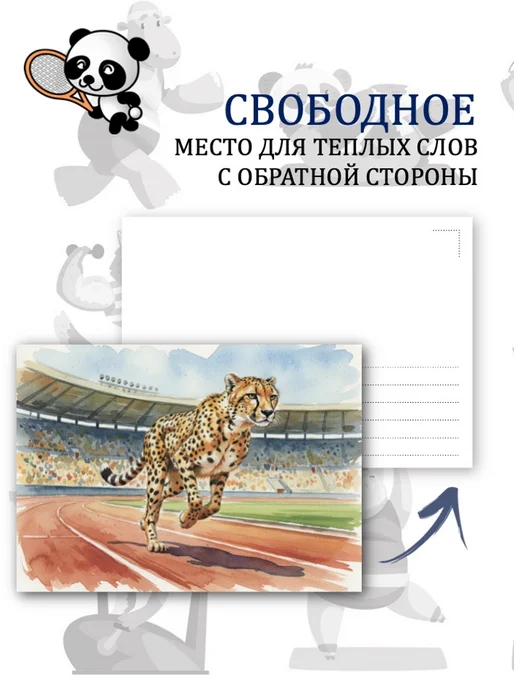 Обнимай словами А6 Открытки животные и спорт, вариант, фото 3