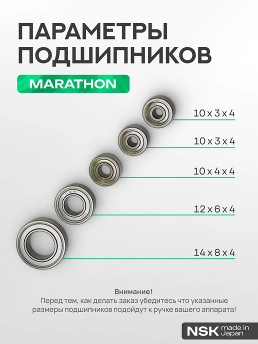 Набор подшипников для ручек Marathon, серый, фото 2
