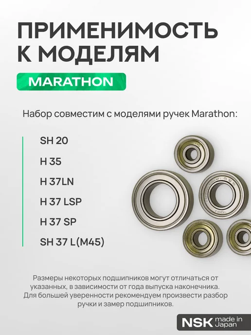 Набор подшипников для ручек Marathon, серый, фото 3