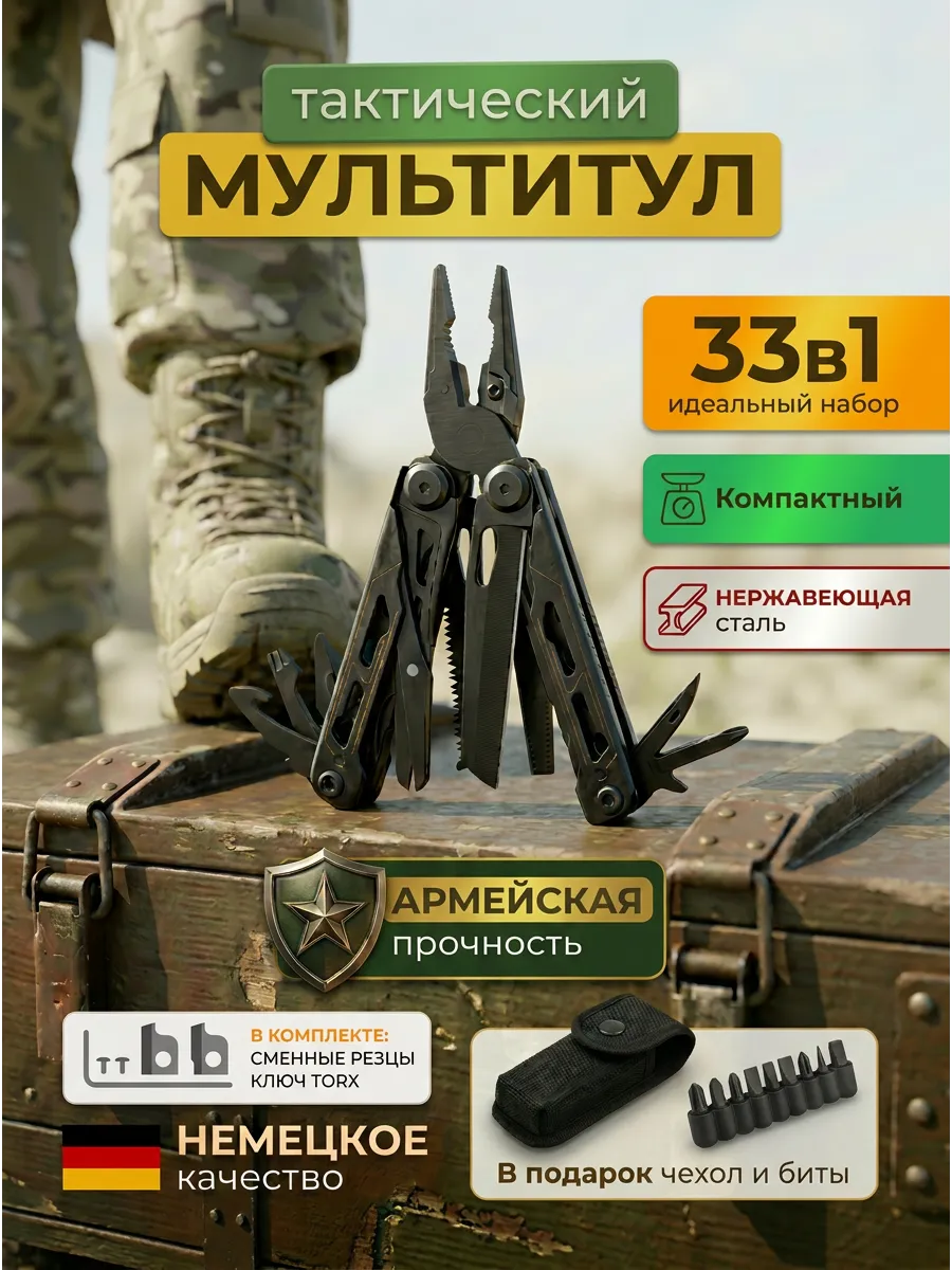 Мультитул тактический армейский