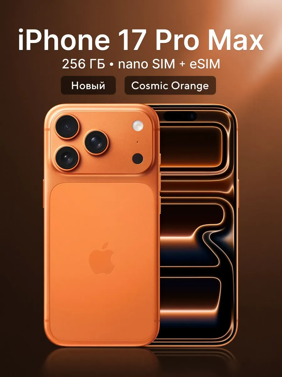 Смартфон iPhone 17 Pro Max 256GB SIM+eSIM Cosmic Orange