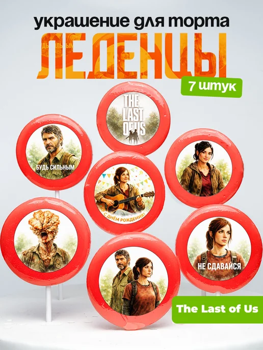 Украшение для торта The Last of Us. Леденцы Зе Ласт оф Ас