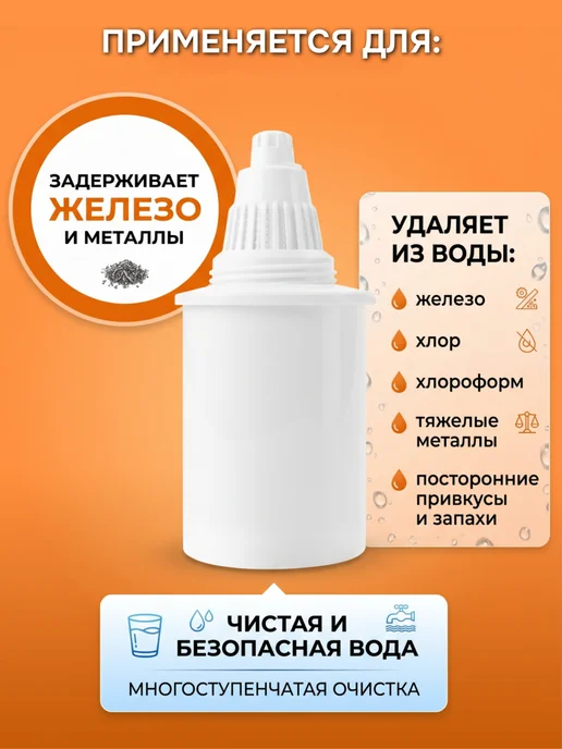 БАРЬЕР Фильтр для воды Жесткость железо 2шт, 1 шт, фото 2