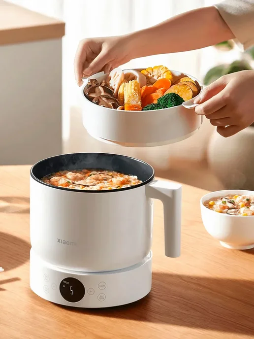 Xiaomi Мультиварка пароварка Multifunctional Cooker 1,5 л EU, 1,5 л, фото 3