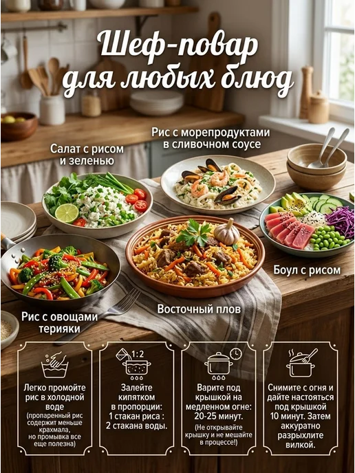 Золотой Покос Рис длиннозерный пропаренный, 4 шт, фото 4