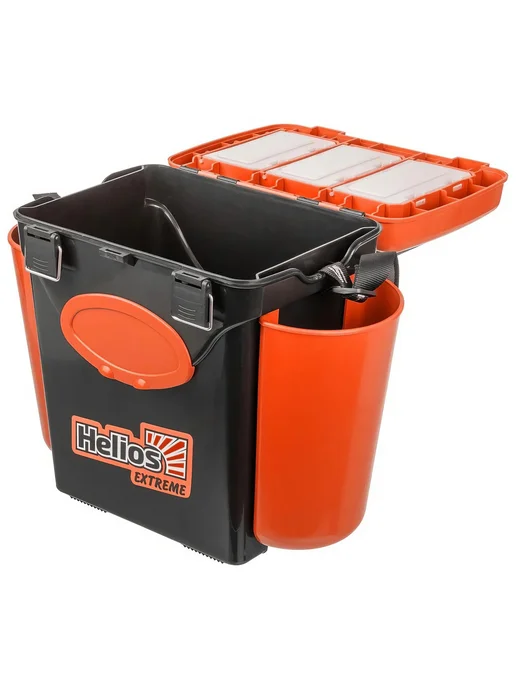 Helios Ящик зимний FishBox односекционный 10л оранжевый, 10 л, фото 3