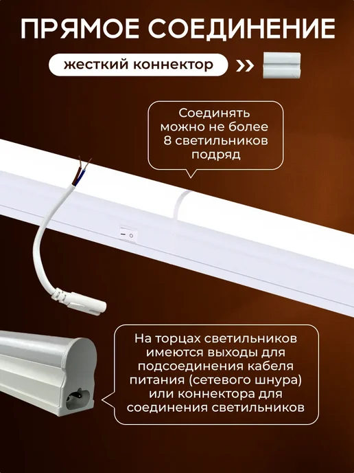 Ecola Светильник линейный настенный потолочный на кухню 14Вт 4 шт, 14 Вт, 4 шт, фото 3