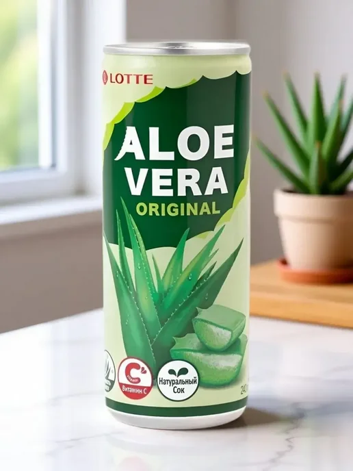 Lotte Напиток Алоэ Вера Ориджинал, 240мл*6, 240 мл, фото 2