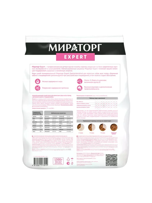 Сухой корм Мираторг Expert Бережная для собак, 1,6 кг, фото 5