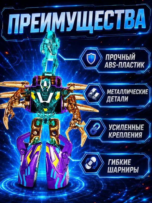 Трансформирующийся робот-скорпион, фиолетовый, фото 3