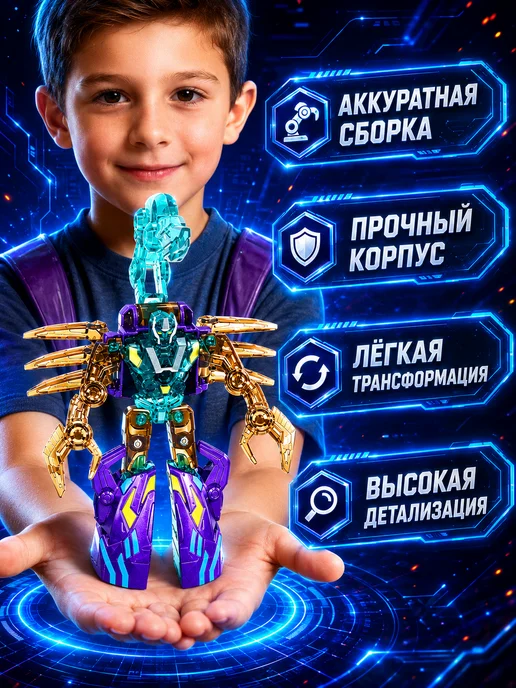 Трансформирующийся робот-скорпион, фиолетовый, фото 4