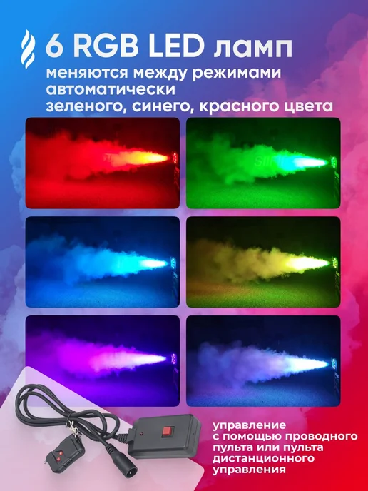 Дым машина F-900LED Генератор дыма и тумана150 кв.м, вариант, фото 3