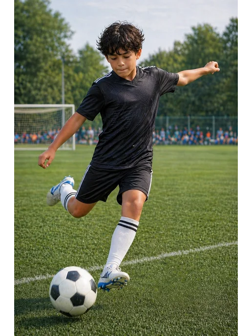 EZ SPORTS Футбольная форма на мальчика, черный, фото 3
