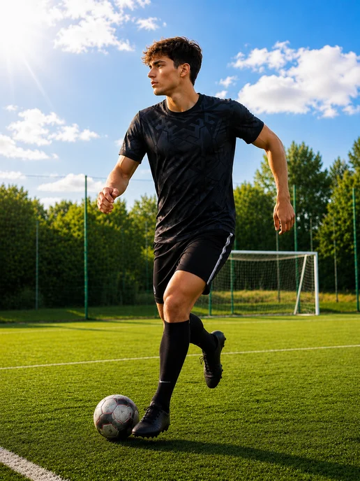 EZ SPORTS Футбольная тренировочная форма взрослая, черный, фото 3