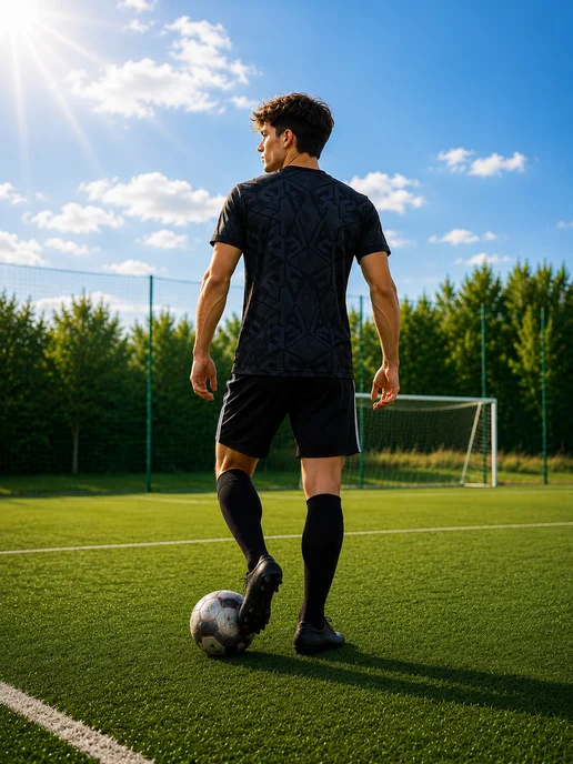 EZ SPORTS Футбольная тренировочная форма взрослая, черный, фото 5
