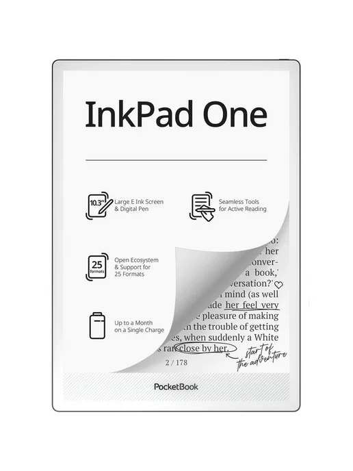 PocketBook Электронная книга InkPad One чёрный (PB1030-8-WW), черный, фото 3